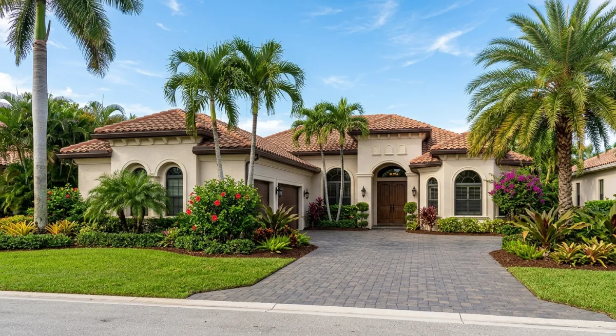 Calendar and South Florida home exterior showing seasonal cleaning recommendations